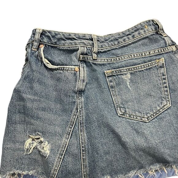 Free People We The Free Harvey
Distressed Blue Denim Jean Mini Skirt 26 - Picture 13 of 14